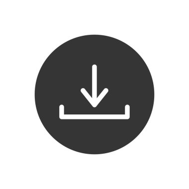 indir simgesi vektörü. vektör grafik illüstrasyon indir