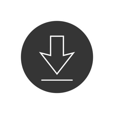 Beyaz arkaplanda çizgi simgesi indir. Vektör simgesi indiriliyor