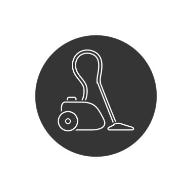 Elektronik elektrikli süpürge hattı simgesi. Vektör illüstrasyonu