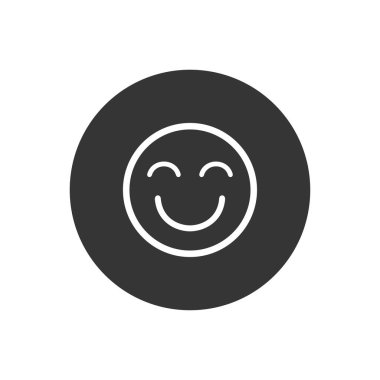 Emoji Mutlu Simge Vektör İllüstrasyonu