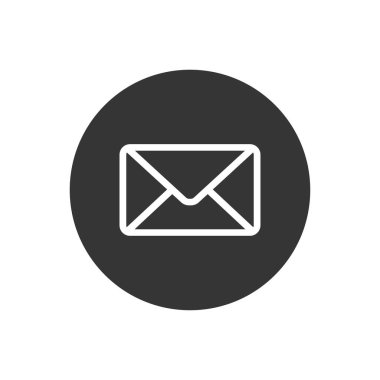 Zarf satır simgesi. Vektör çizimi