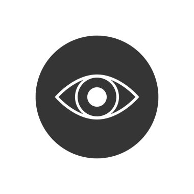 Beyaz arkaplanda göz simgesi vektörü 