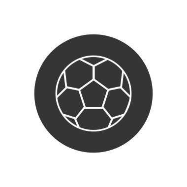 Beyazda izole edilmiş futbol çizgisi simgesi. Vektör