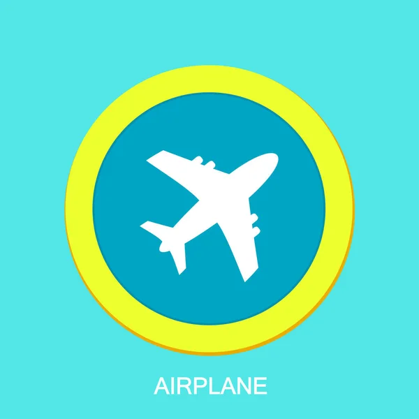 Uçak Ikonu Vektör Illüstrasyon Logo Şablonu — Stok Vektör