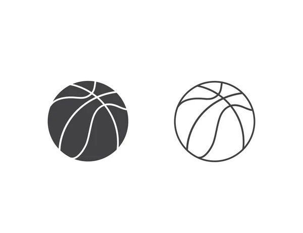 Basketball Icon Set Vector Illustration — ストックベクタ
