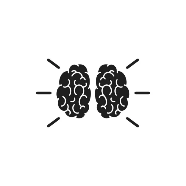 Brain Icon Vector Illustratie Logo Sjabloon — Stockvector