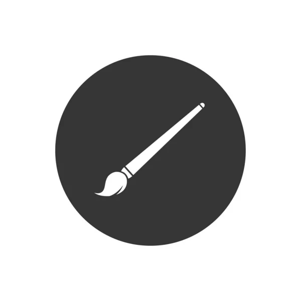 Brush Icon Flat Style Art Symbol Your Web Site Design — Stock Vector