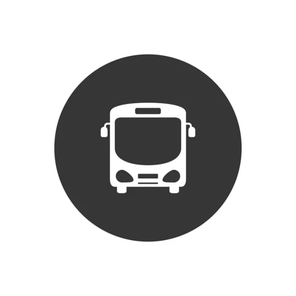 Autobús Icono Símbolo Vector Blanco — Archivo Imágenes Vectoriales