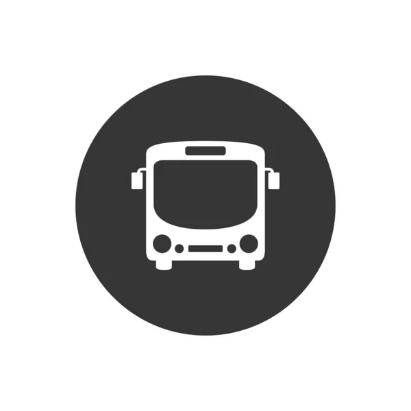 Bussikonsymbol Vektor Vit — Stock vektor