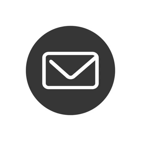 Chat Enveloppe Mail Lettre Message Icône Vecteur Dans Style Ligne — Image vectorielle