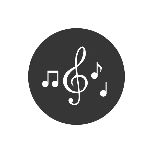 Ícones Ilustração Nota Musical Símbolos Som Melodia —  Vetores de Stock