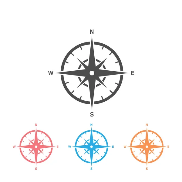 Comapass Simgesi Şablon Vektör Simgesi Illüstrasyon Tasarımı — Stok Vektör