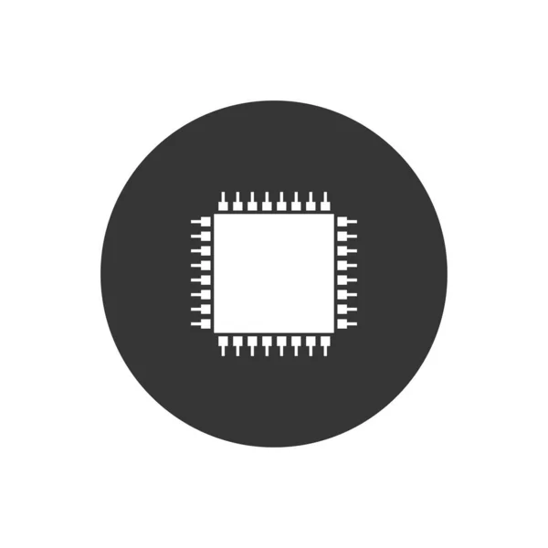 Illustrazione Vettoriale Icona Chip Del Computer — Vettoriale Stock