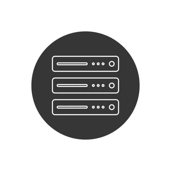 Computer Server Line Icon Vector Illustration — Stockvektor