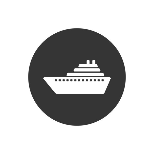 Ship icon vector. Cruise ship symbol icon illustration