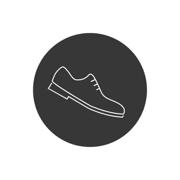 Formal Shoes Line Icon Man Footwear Illustration Simple Vector Trendy — Stock Vector