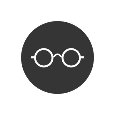 Gözlük simgesi düz vektör çizimi
