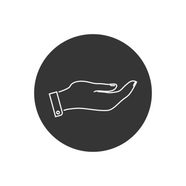 El çizgisi simgesi, düz tasarım en iyi vektör simgesi