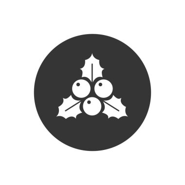 Holly Gider ve Böğürtlen İkonası. Vektör