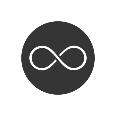 Sonsuzluk Çizgisi Simgesi. Vektör illüstrasyonu