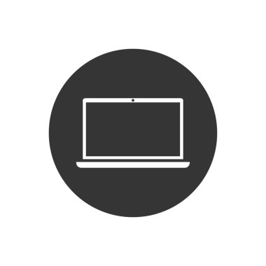 Dizüstü bilgisayar aygıtı simgesi, ofis aletleri - stok için vektör