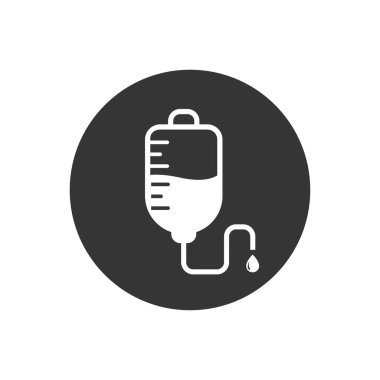 Düz biçimli medikal damla sayaç simgesi