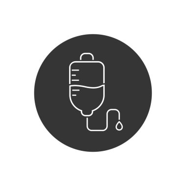 Düz biçimli medikal damla karşı vektör çizgisi simgesi