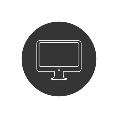 Bilgisayar hattı simgesini görüntüle. Vektör illüstrasyonu