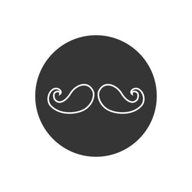 Bıyık çizgisi ikonu vektör çizimi