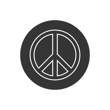 Barış işareti çizgisi vektör illüstrasyonu