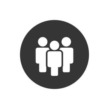 İnsanlar düz tarzda simgesi. Web sitesi tasarımı, logosu, uygulaması, Ui Vector için kişi sembolü