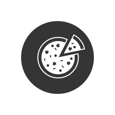Mantar simgesi modern vektör tarzı ile Pizza