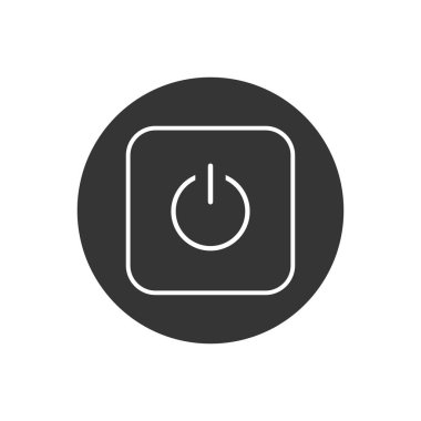 Güç hattı simgesi. Güç Düğmesi Simgesi. Vektör