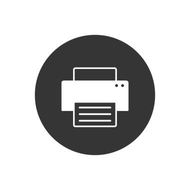 Gri arkaplana beyaz simge yazdır. Vektör