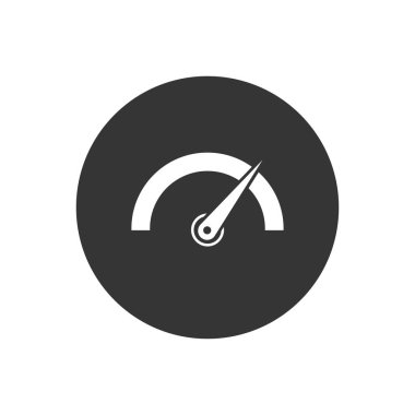 Takometre, hız göstergesi, gösterge ve performans simgesi. Hızlı hız işareti logosu. Vektör