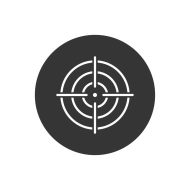 Beyaz arkaplanda hedef simge vektörü