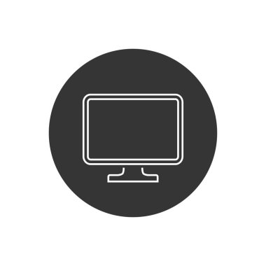 Televizyon, TV hattı ikon vektör illüstrasyonu