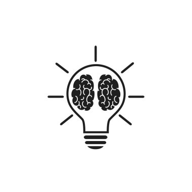 Düzlükte Yaratıcı Düşünce Vektörü Simgesi