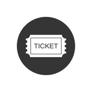 Bilet Simgesi. Geçiş, İzin veya Giriş Sembolü, Vektör İllüstrasyon ve Logo Şablonu. Tasarım & Web siteleri, Sunum veya Mobil Uygulamalar için Glyph Biçiminde sunulmuştur
