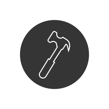 Beyaz arkaplanda araç çizgisi simgesi vektörü