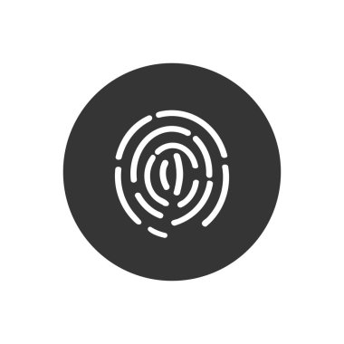 Kimlik tuşuna bas, ağ. Kimlik uygulama simgesi. Vektör illüstrasyonu