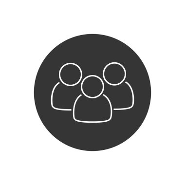 Kullanıcı satırı simgesi vektörü. İnsanların sembolü. Vektör