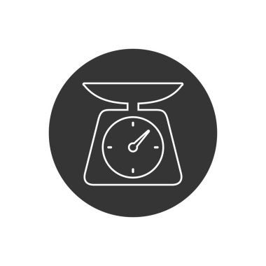 Ağırlık çizgisi ikon vektörü. Ölçeklendirme simgesi vektörü