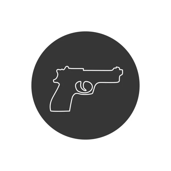 Icono Línea Pistola Vector Armas Plantilla Logotipo Ilustración Equipo Militar — Archivo Imágenes Vectoriales