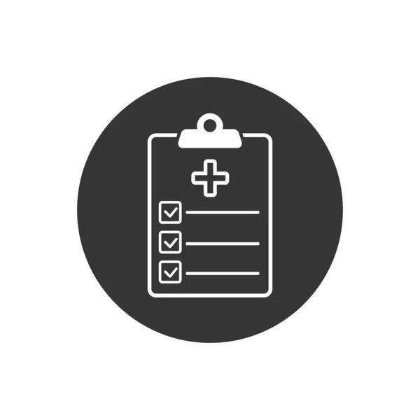Health Care Diagnosis Clipboard Line Icon Design Template Vector — Stock Vector