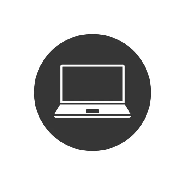 Laptop Apparaat Icoon Kantoorapparatuur Vector Voor Stock — Stockvector