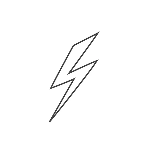 Lightning Line Icon Energy Icon Vector Illustration — Stock Vector