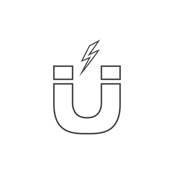 Magnetlinien Symbol Vektorillustration — Stockvektor