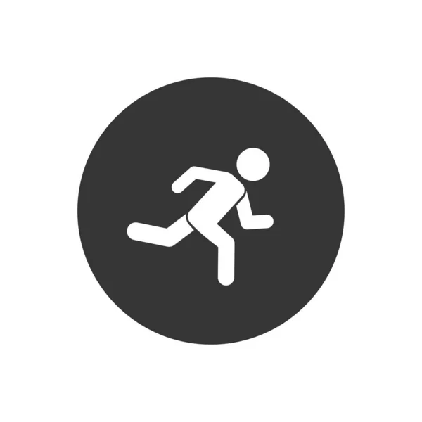 跑步者图标 标识元素说明 跑步者符号设计 彩色收藏品 跑步者的概念 可用于网络和移动 — 图库矢量图片