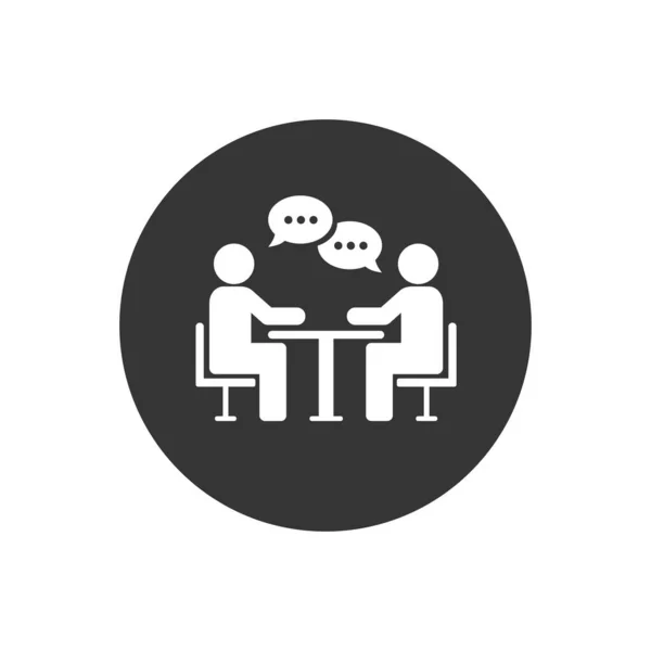 Meeting Icon Design Business Consulting Icon Flat Style Design Vector — Stok Vektör